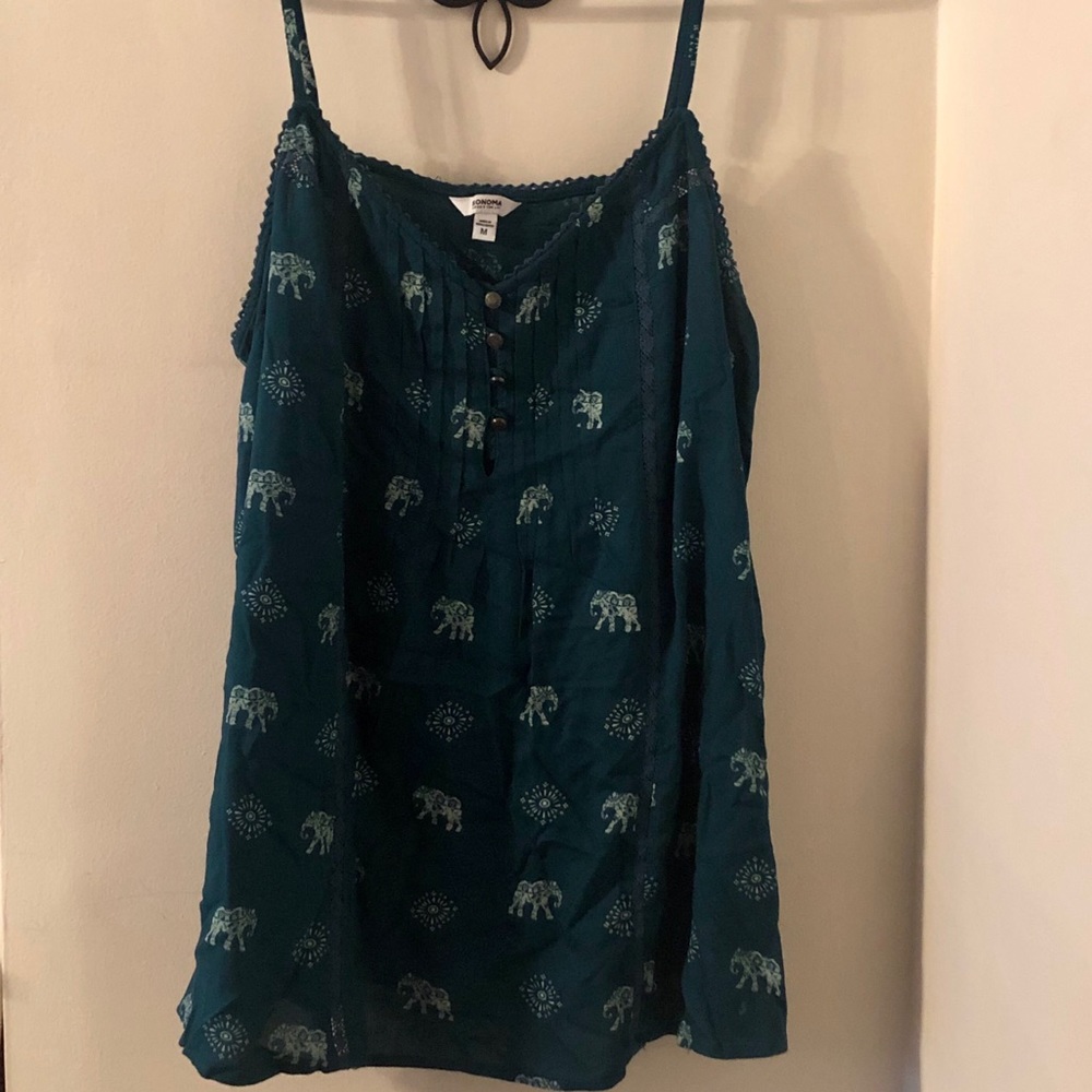 Sonoma Elephant Print Tank Top